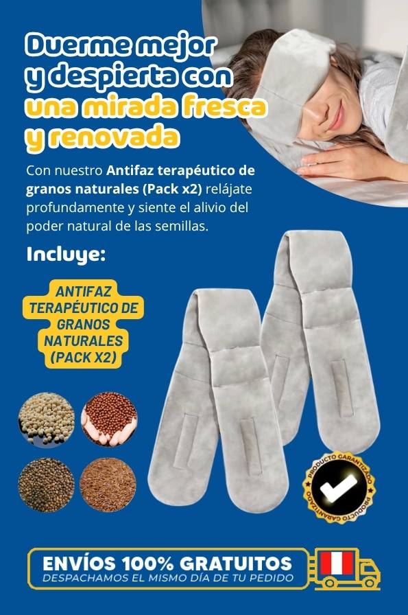 Antifaz terapéutico de granos naturales (Pack x2)
