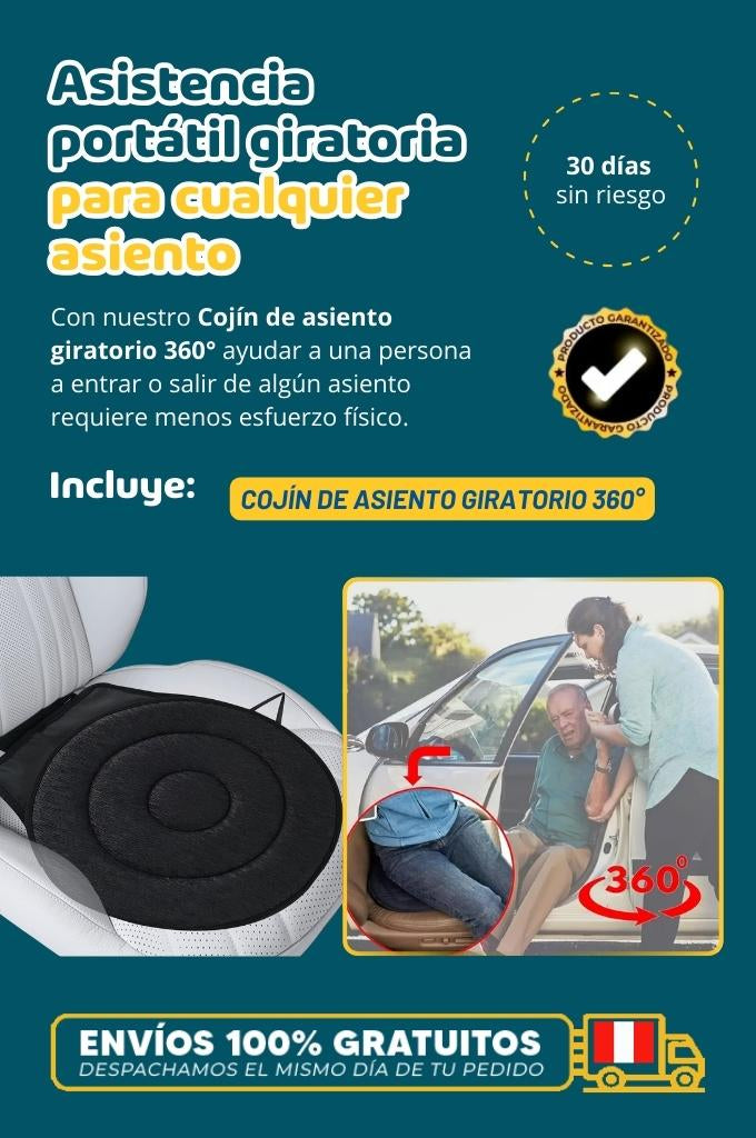 Cojín de asiento giratorio 360°