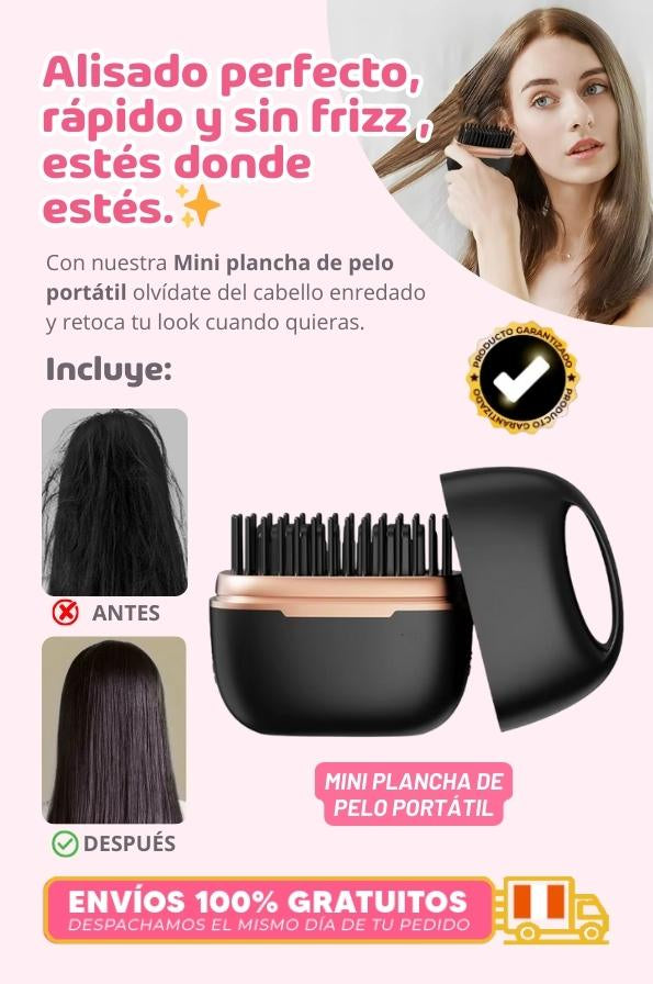 Mini plancha de pelo portátil