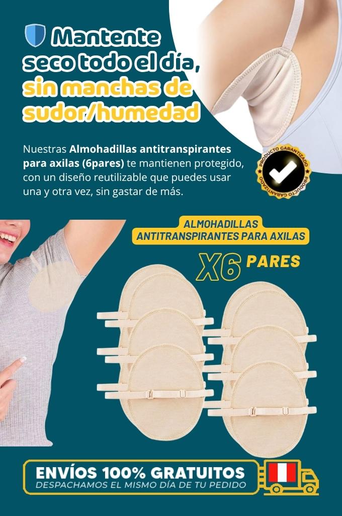 Almohadillas antitranspirantes para axilas (6pares)