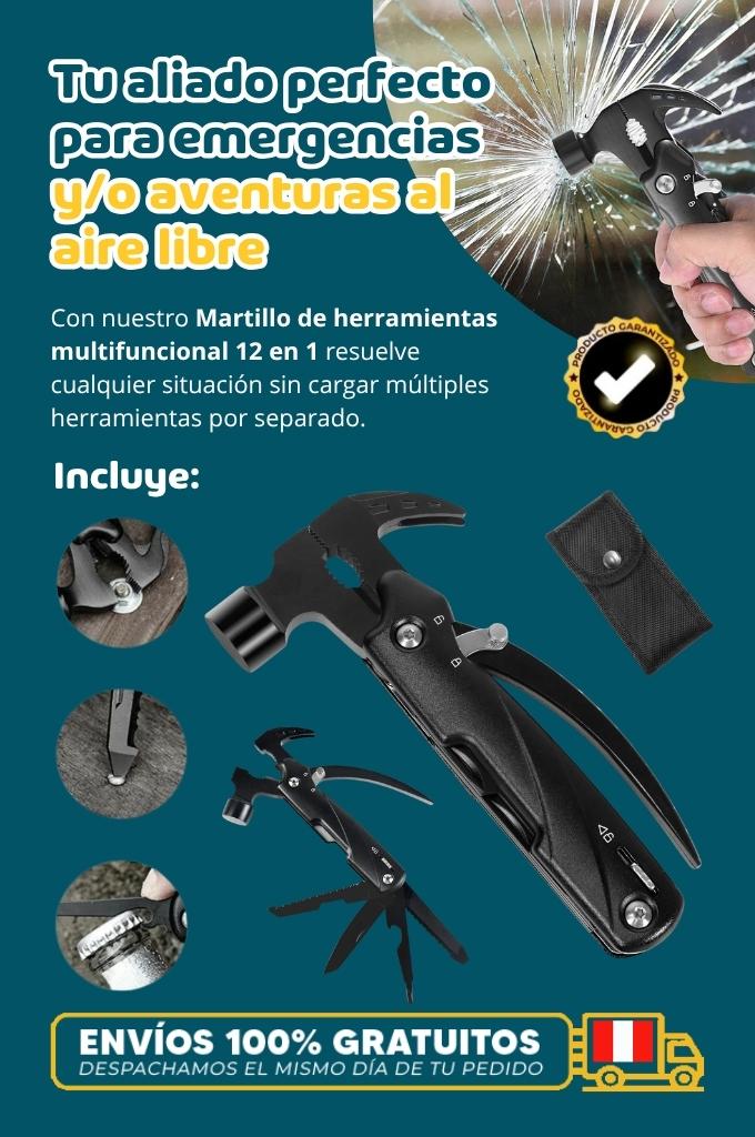Martillo de herramientas multifuncional 12 en 1