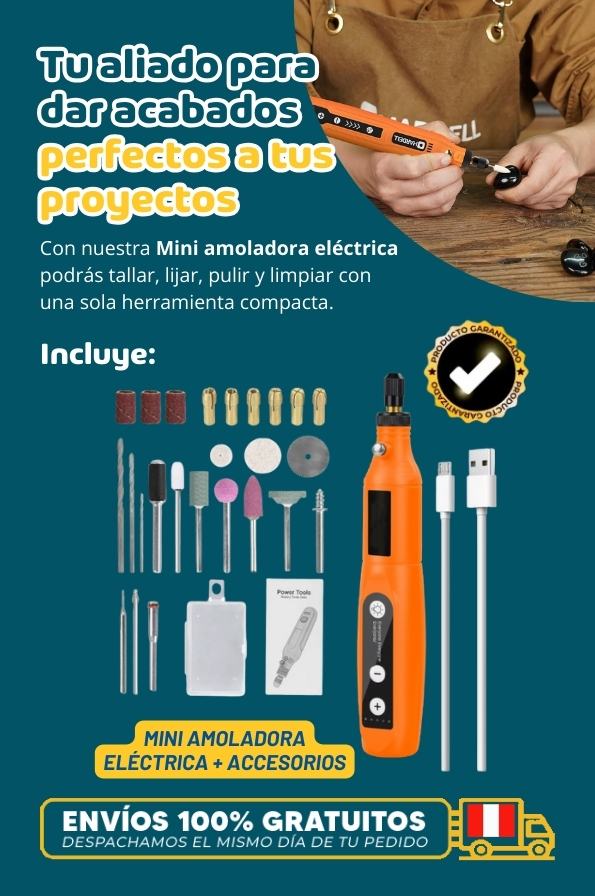 Mini amoladora eléctrica 5 velocidades
