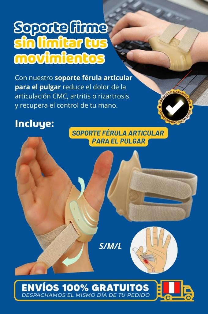 Soporte férula articular para el pulgar