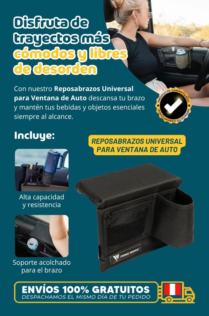 Reposabrazos Universal para Ventana de Auto
