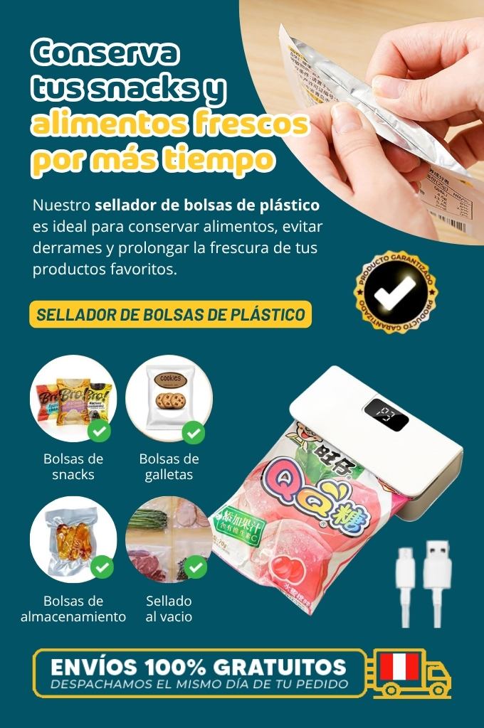 Sellador de bolsas de plástico