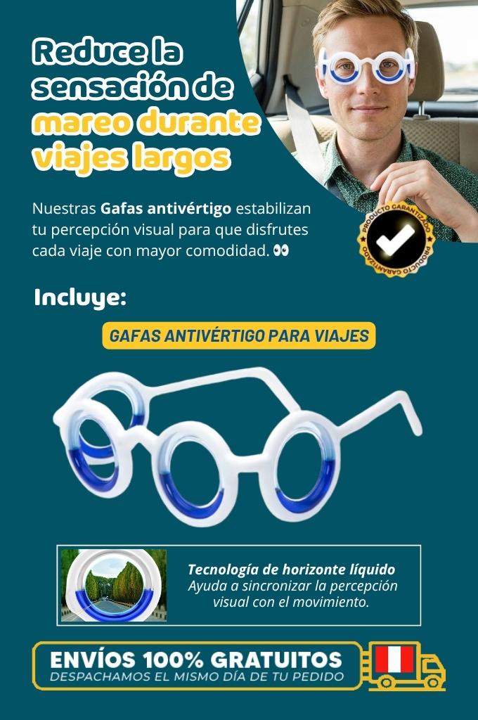 Gafas antivértigo para viajes