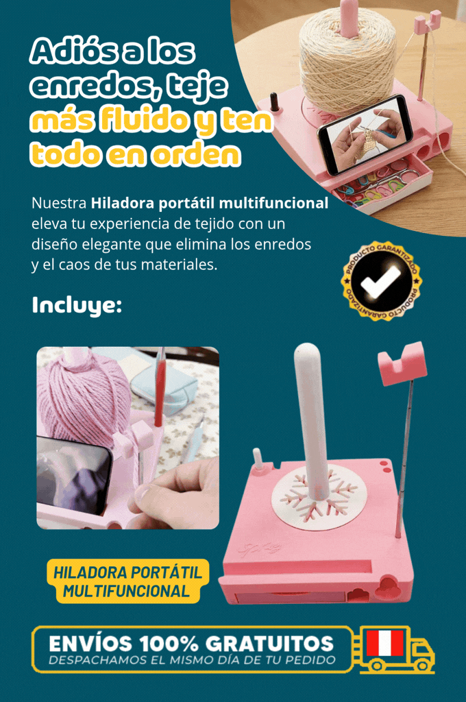 Hiladora portátil multifuncional